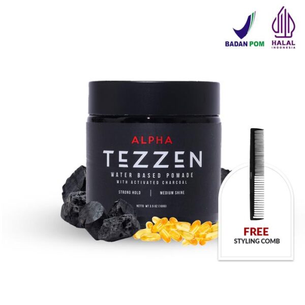 Tezzen alpha charcoal water based pomade - gambar 2