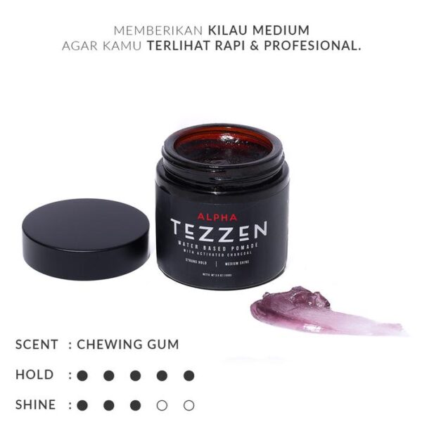 Tezzen alpha charcoal water based pomade - gambar 4