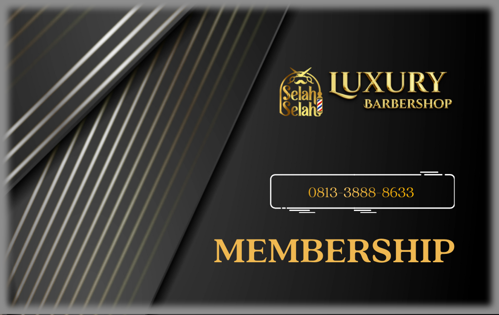 Selah selah barbershop - black and gold elegant modern member id card
